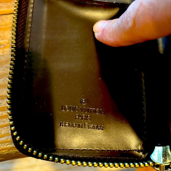 Louis Vuitton Bordeaux Vernis Patent Leather Monogram doublezip small wallet EUC - Picture 5 of 12